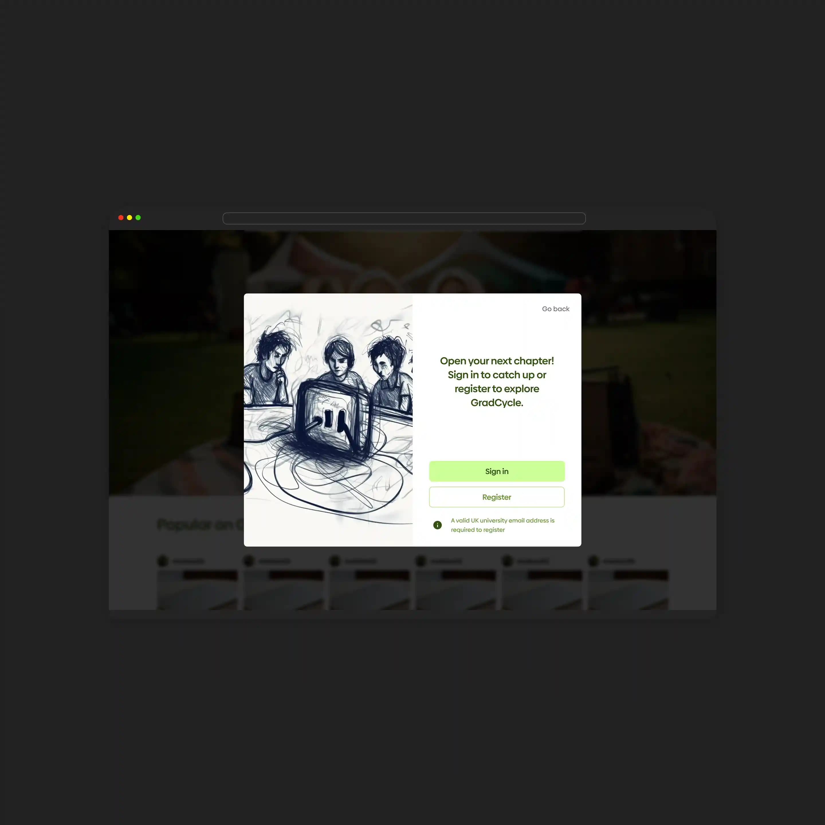 GradCycle: Marketplace Branding & Webdesign