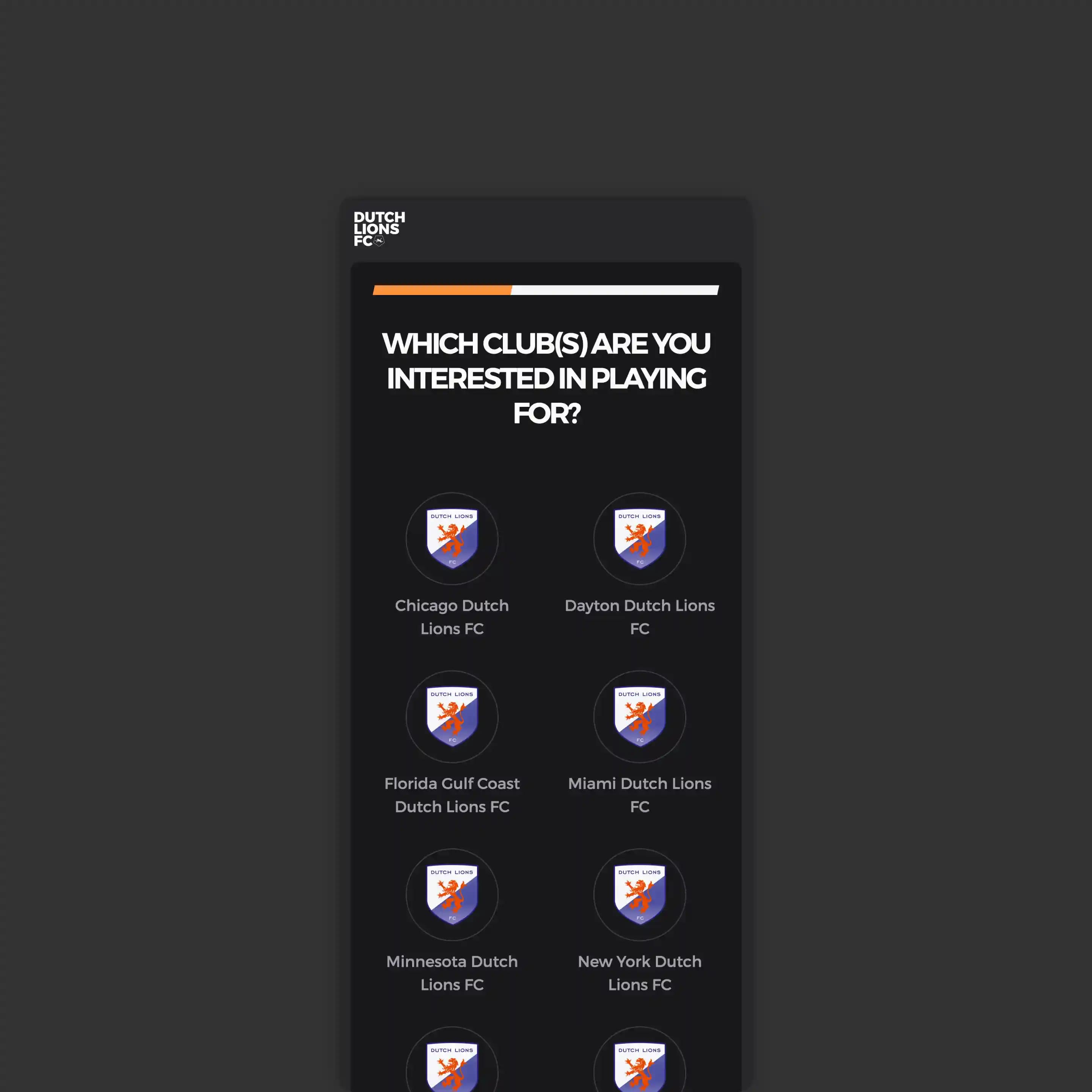 My Dutch Lions FC: Spelersregistratie & Betalingsplatform